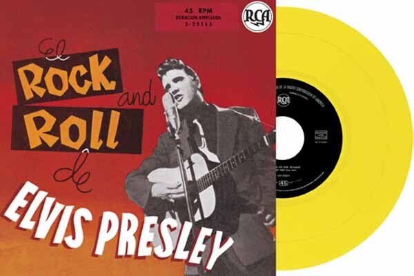 Elvis Presley - Ep Étranger N°19 - El Rock And Roll De Elvis Presley (Spain) Yellow Vinyl, 7" Single