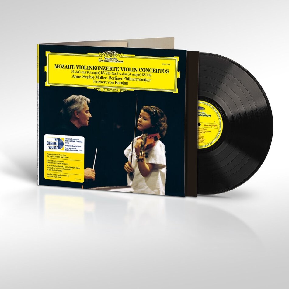 Anne-Sophie Mutter, Berliner Philharmoniker & Herbert von Karajan - Mozart: Violinkonzerte Nr. 3 & Nr. 5 Numbered, The Original Source Series, Limited Edition, LP